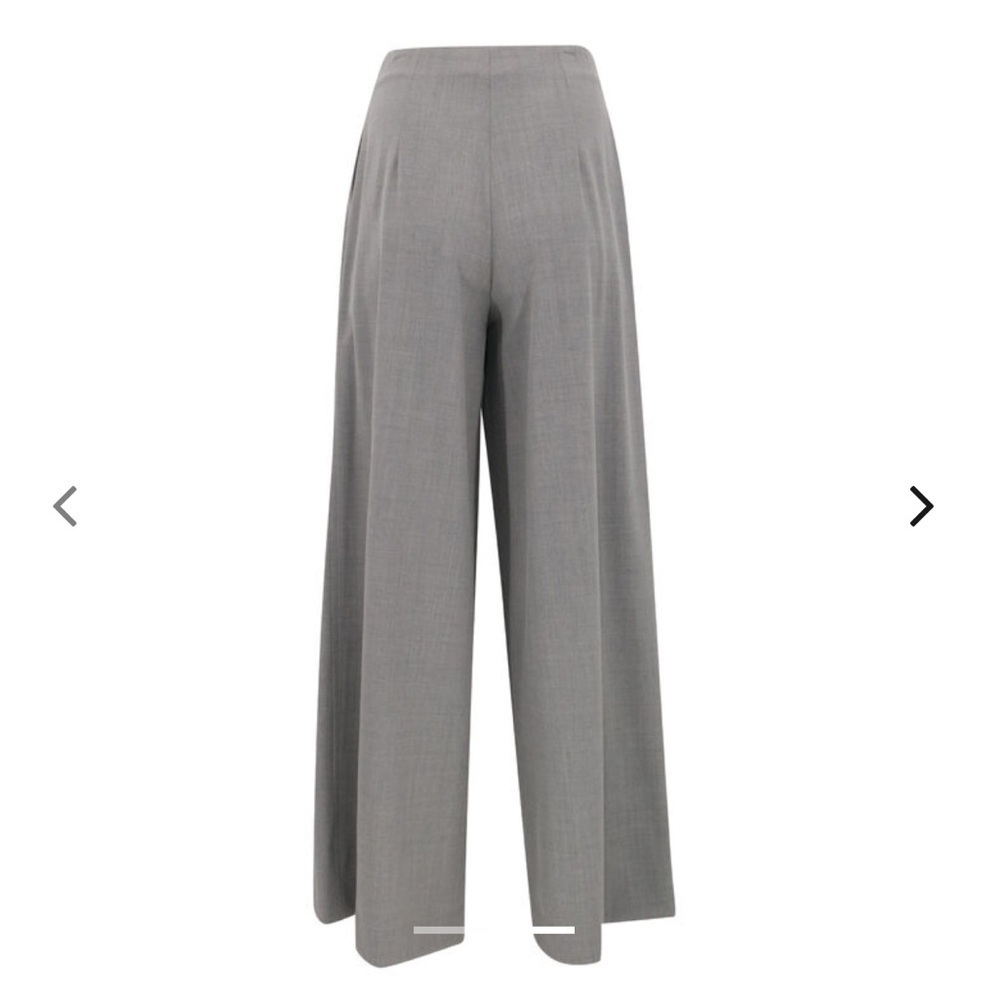 TWP Drew Pleated Wide Leg Dress pants in light heather grey wool blend 6 NWT - Picture 2 of 6